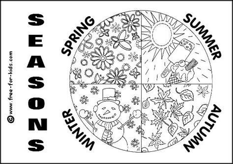 Discover these 4 seasons coloring pages. Seasons Colouring Pages | Seasons kindergarten, Seasons ...