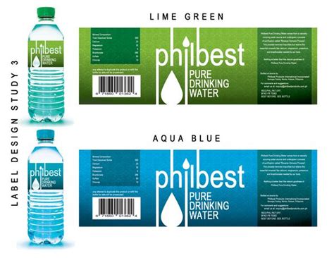 Philbest Pure Water Bottle Label Design On Behance Pure Water Bottle