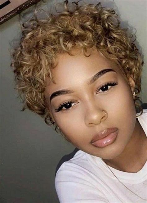 L😍ve Everything About This Look Color Curls And Style Pixie Cut Curly
