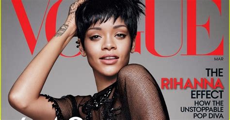 Celeb Diary Rihanna On The Cover Of Vogue Magazines March 2014 Issue