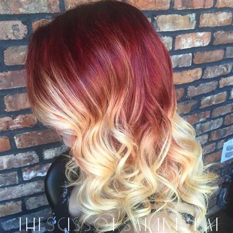 Beautiful red hair with dark red highlights. 40 Hottest Ombre Hair Color Ideas 2020 - (Short, Medium ...
