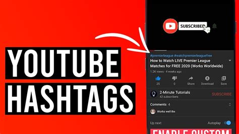 How To Add Hashtags To Your Youtube Videos Youtube