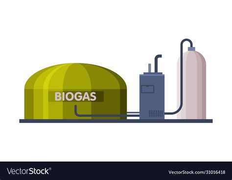 Biogas Energy Power Plant Green Energy Royalty Free Vector