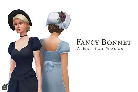 Fancy Bonnet A Hat For Women Sims 4 Dresses Sims 4 Sims