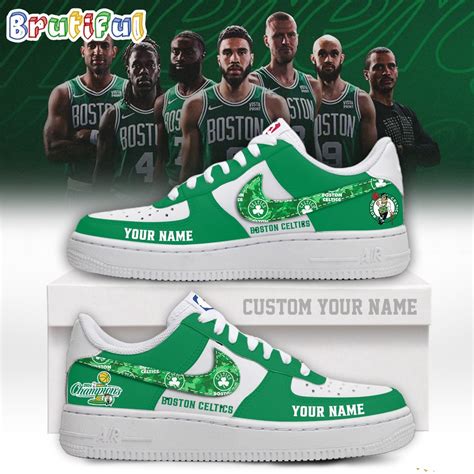 Boston Celtics 2024 Nba Finals Champions Air Force 1 Sneaker Shoes