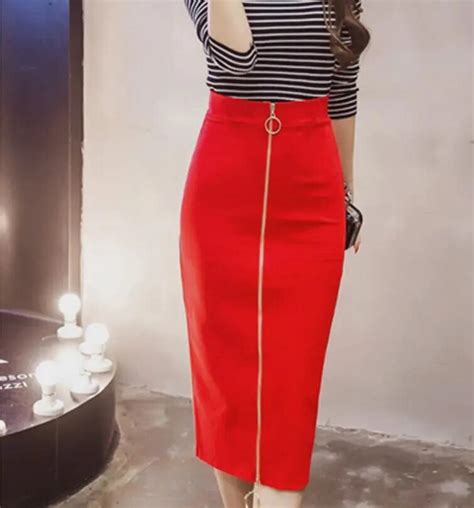 Buy High Waist Zipper Sexy Long Pencil Skirts Plus