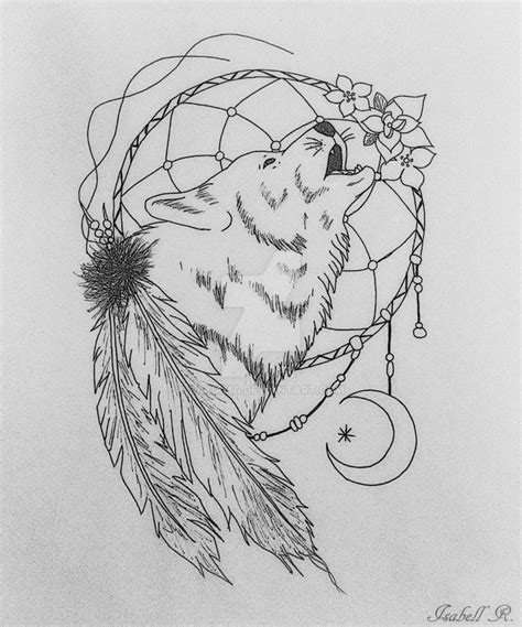 Wolf Dreamcatcher Drawing At Explore Collection Of