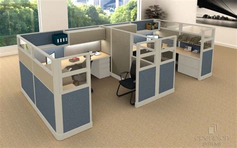 High Office Cubicles With Glass Panels And Fabric Walls Jci Lowell