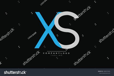 xs icon monogram letter text alphabet logo royalty free stock vector 1890674656