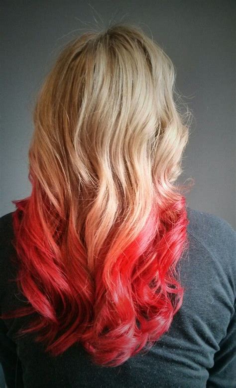 Blonde Hair With Red Tips