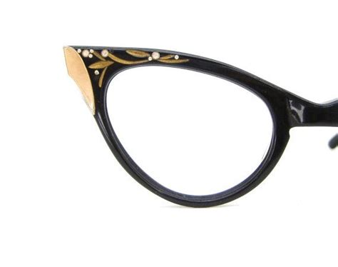 vintage ornate black cats eye eyeglasses by vintage50seyewear 94 00 black cat eyes black cats