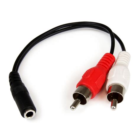 6 Inch Stereo Audio Cable 35 Mm Female To 2 X Rca Male
