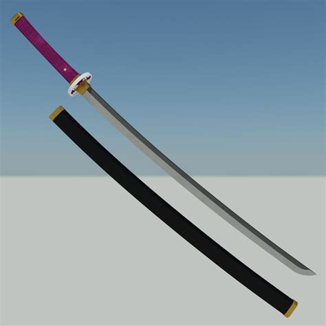 Demon Slayer Kanao Tsuyuri Sword Katana Kimetsu No Yaiba 3d Model 3d
