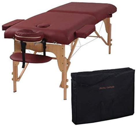 buy heaven massage two fold burgundy portable massage table pu leather high quality online in