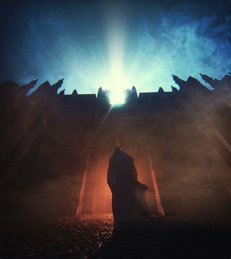 1080p Free Download Fantasy Night Shining Fortress Silhouette