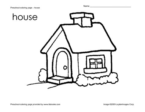 Coloring Page House Preschool 173 Svg Png Eps Dxf File