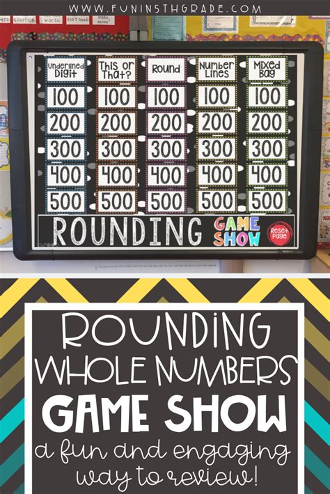 Rounding Game Show With Whole Numbers 4th Grade Test Prep Math Review 4