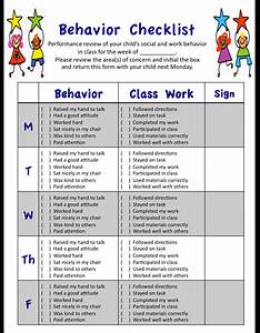 The Behavior Checklist For Students To Use In Their Writing And
