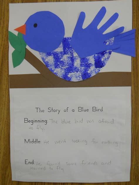 Mrs Ts First Grade Class The Story Of A Blue Bird Bird Crafts