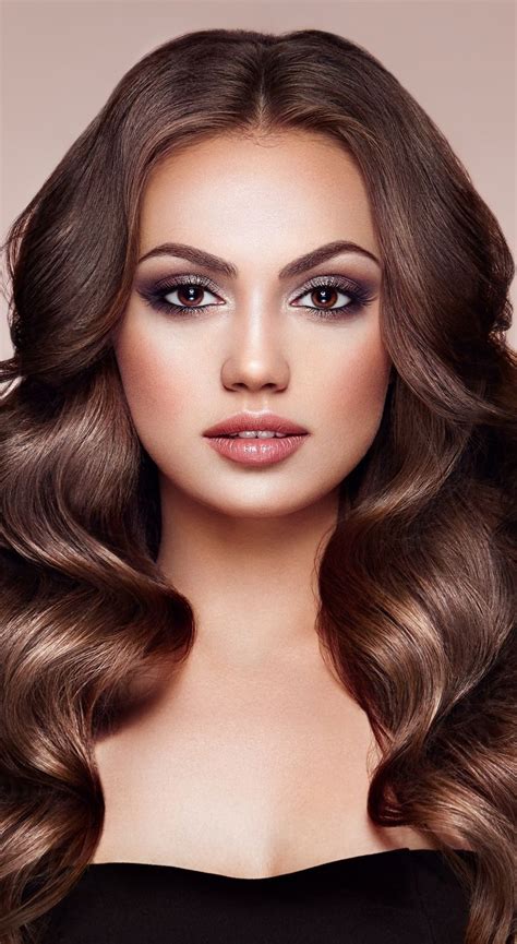 X Woman Model Curly Hair Makeup Brunette Wallpaper Brunette Beauty Brunette Curly