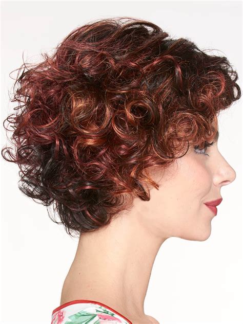 Red Short Curly Synthetic Hair Women Wigs