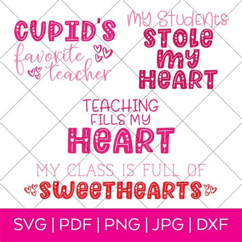 Teacher Valentine SVG Bundle - Valentine's Day SVG - Pineapple Paper Co.