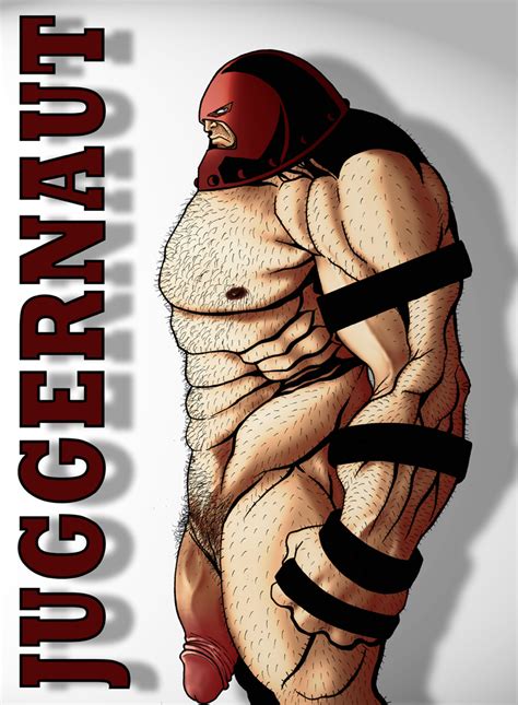 Rule 34 Bara Character Name Helmet Huge Muscles Juggernaut Male Male Only Marvel Mostly Nude