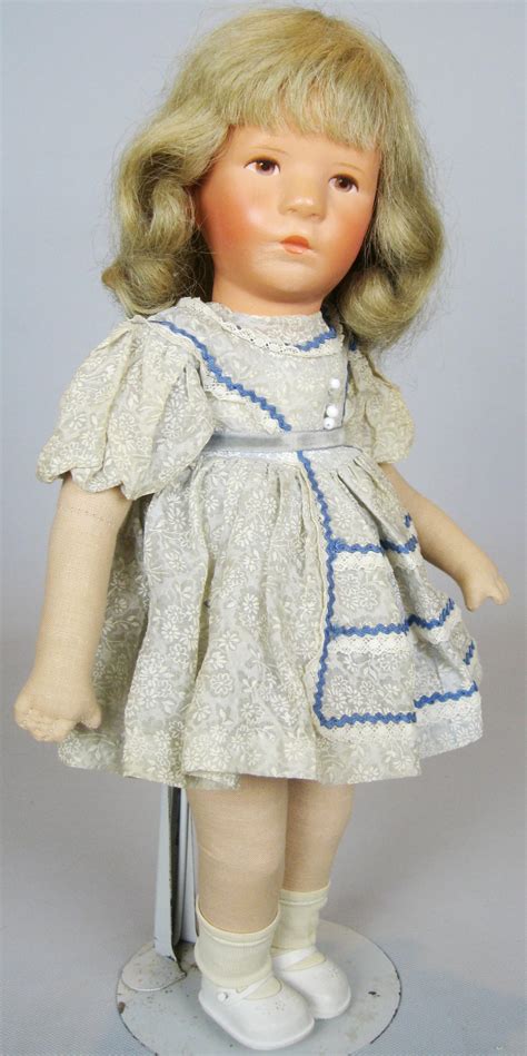 Vintage Kathe Kruse Us Zone Cloth Doll 1950s ~ Doll Ix Little German