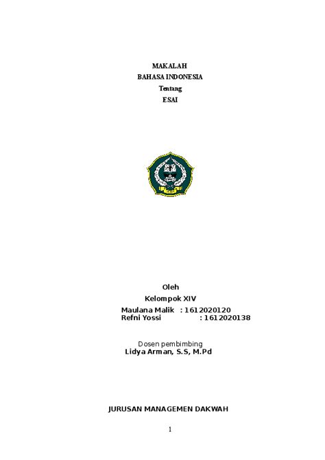 (DOC) Makalah Esai.docx | Rizki Fauzi - Academia.edu