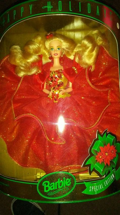 Mattel 10824 Happy Holidays Barbie Vintage 1993 Collectors Doll Nrfb T