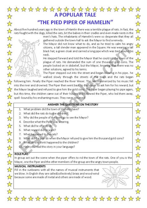 The Pied Piper Of Saipan Worksheet Answers Printable Word Searches