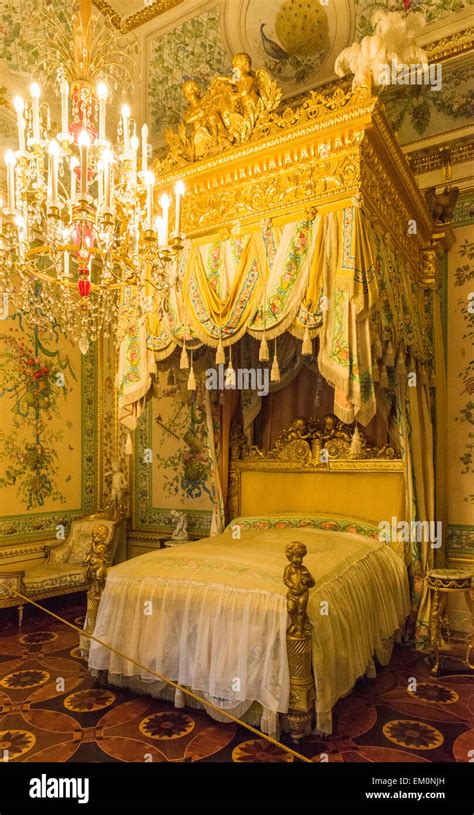 Ornate Bed In State Bedroom Of The 18th Century Pavlovsk Palace Built By Paul I Of Russia