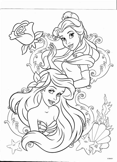 Color pictures of baby animals, spring flowers, umbrellas, kites and more! Belle Disney Coloring Pages Fresh Pin by Veronica ...
