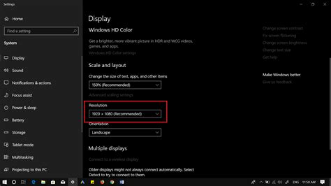 How To Change Display Settings In Windows 10 Resolution Settings
