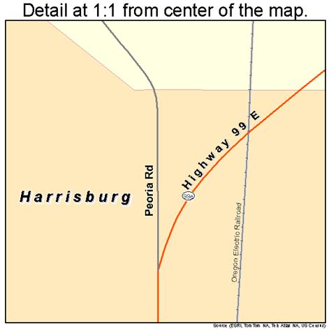 Harrisburg Oregon Street Map 4132550
