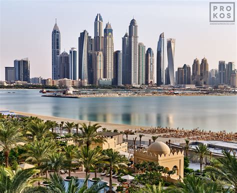 Dubai Marina Skyline From Palm Jumeirah Fine Art Photo Prokos
