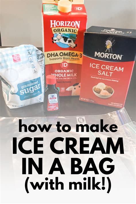 Whisk 450ml (¾ pint) chilled double cr. Ice Cream in a Bag Recipe (with Milk!) | Happy Toddler ...