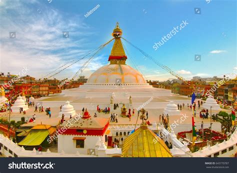 Sunset Boudhanath Stupa Kathmandu Nepal Stock Photo 643770787