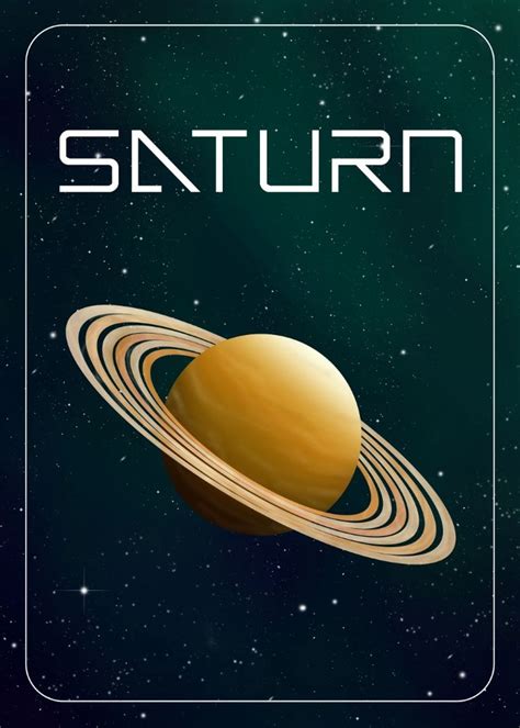 Saturn Planet Cosmos Poster By Giovanni Poccatutte Displate