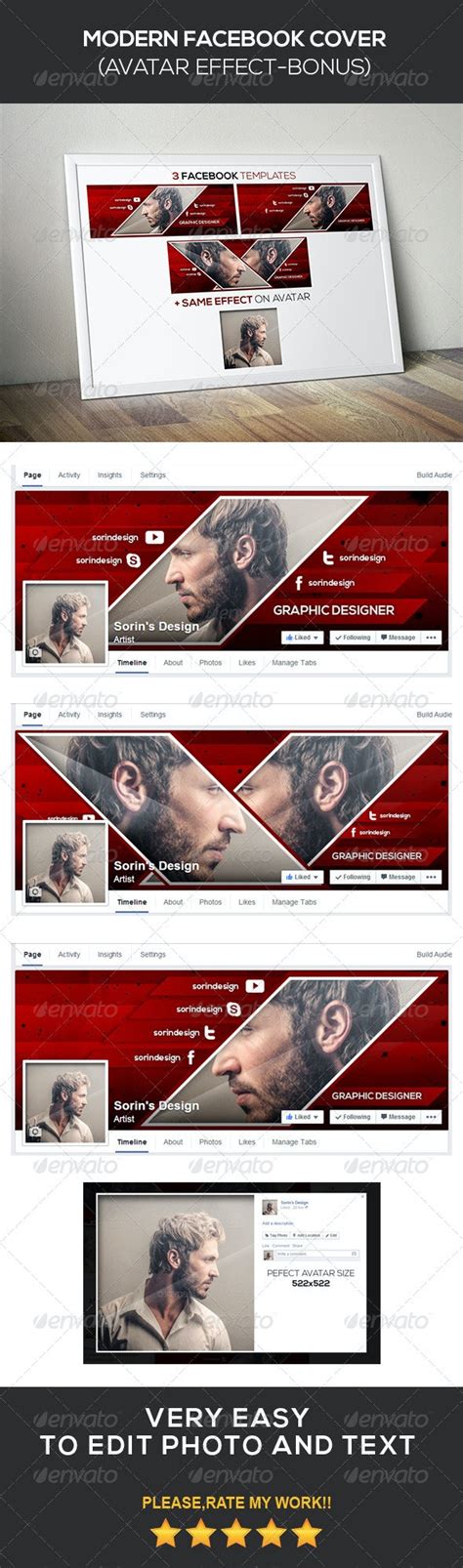 Modern Facebook Cover By Sorindesign Graphicriver