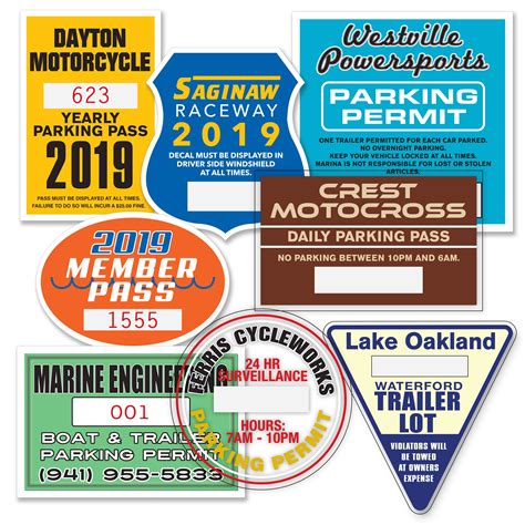 Parking Permit Stickers Powersports Dealer Supply