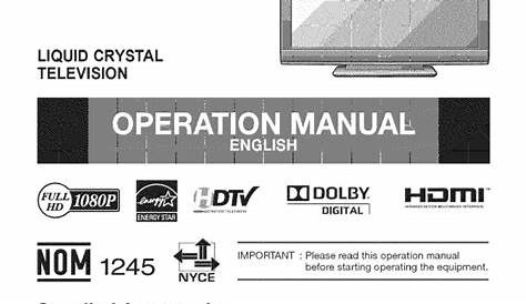 Sharp Aquos 40-Inch HDTV LCD User Manual | PDF | Cable Television