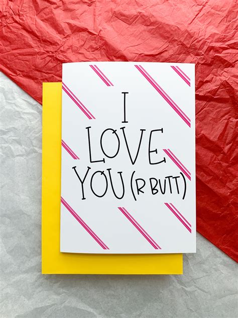 i love your butt sexy handmade card by stonedonut design etsy