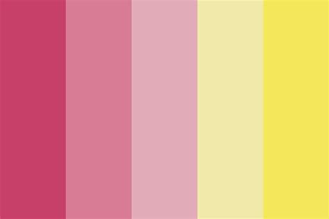 Pink Grapefruit And Lemon Color Palette