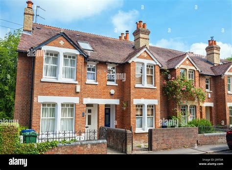 Typical brick town house in Oxford. Oxfordshire, England, UK Stock