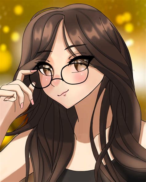 Girl With Glasses Commission By 999pano999 On Deviantart