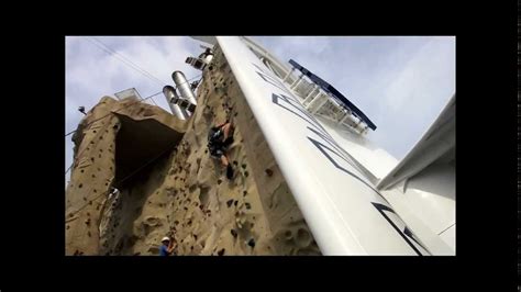 Royal Caribbean Liberty Of The Seas Rock Climbing Wall Youtube