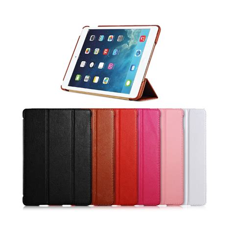 For Ipad Air 2 Slim Smart Case New Luxury Genuine Leather Cover For
