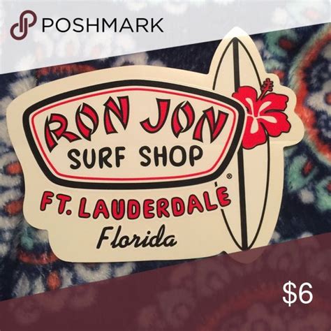 rare preppy ron jon surf shop sticker surf shop stickers ron jon surf shop surf shop