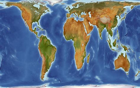 World Map Real Size Topographic Map Of Usa With States